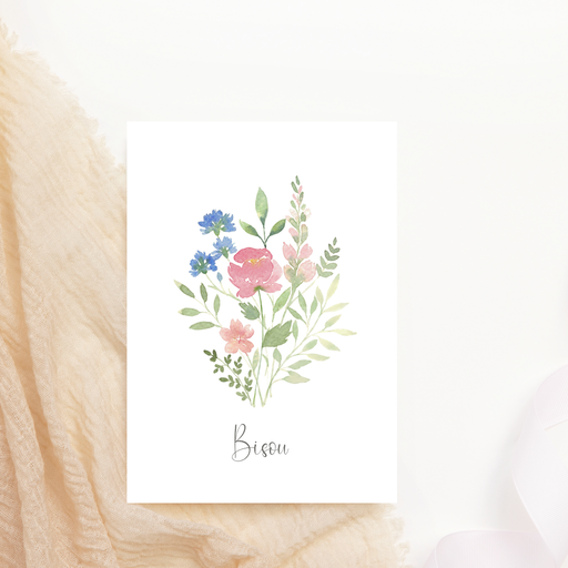 Carte Bisou bouquet