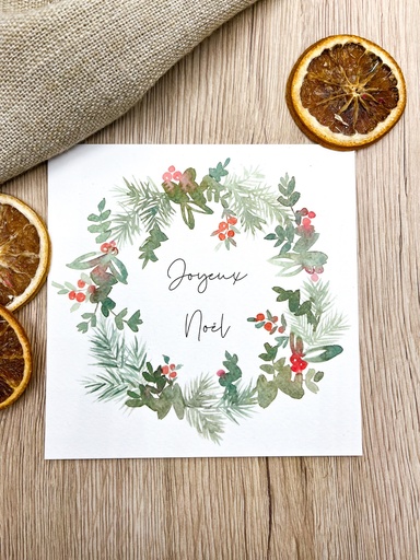 Carte Couronne de Noël