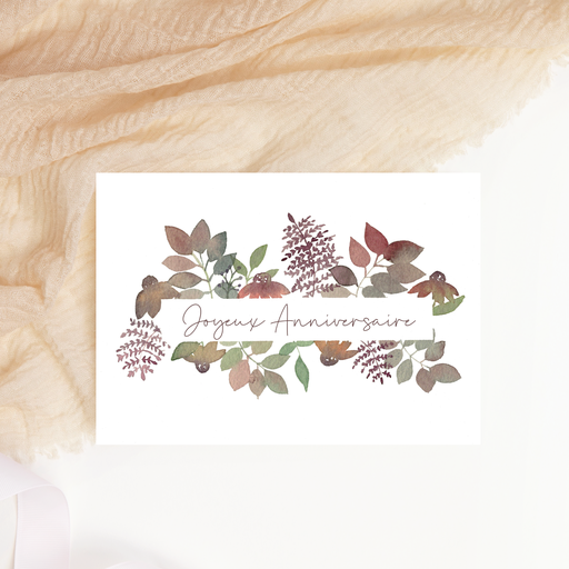 Carte Joyeux anniversaire automne